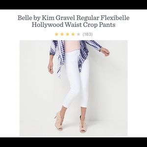 Belle by Kim Gravel flexibelle hollywood waist crop pant white or black